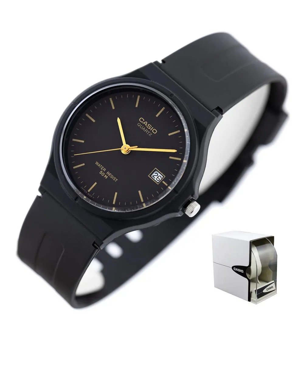 Montre Casio Classic 39mm Boîtier Noir Résine, Bracelet Noir - Neuf Avec Boîte - Édition 2024