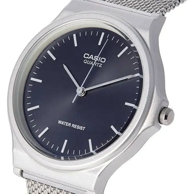 Montre CASIO Homme - MQ-24M-1EDF - Bracelet Gris En Acier Inoxydable - Résistante à l'eau - 12 Mois De Garantie