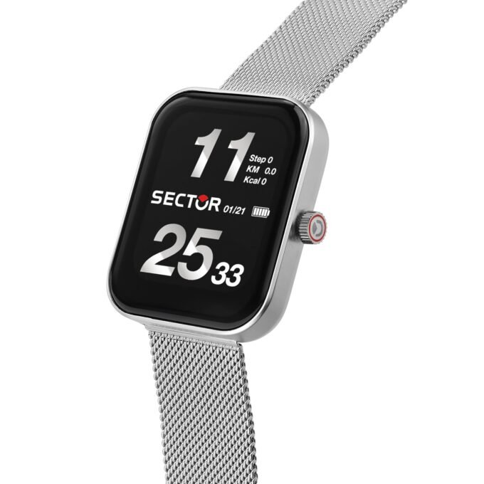 Montre Homme SECTOR Connectée - R3253171502 - S-03 PRO LIGHT - Bracelet interchangeable - Affichage Numérique - Résistant à l'eau