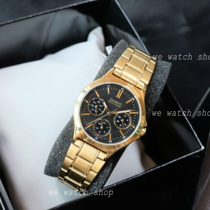 Montre Classique Femme - Casio LTP-V300G-1AUDF - Quartz, Bracelet Acier, Étanche, Affichage Analogique - Or - Référence LTP-V300G-1AUDF