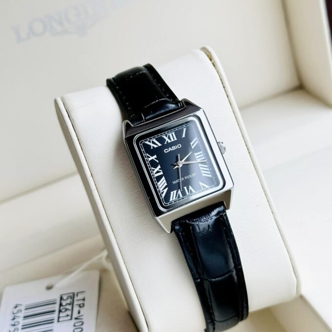 Casio Montre Femme LTP-V007L-1BUDF - Bracelet en Cuir - Noir