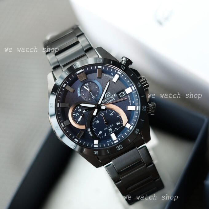 Montre Casio Edifice - EFR-571DC-2AVUDF - Bracelet en acier inoxydable noir - Chronographe - Résistant à l'eau