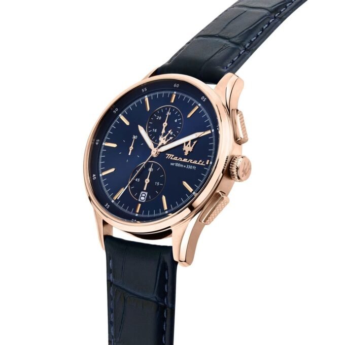 Montre Homme Maserati – R8871624009 – Chronographe Analogique – 42 mm – Bracelet en Cuir – Collection Sorpasso