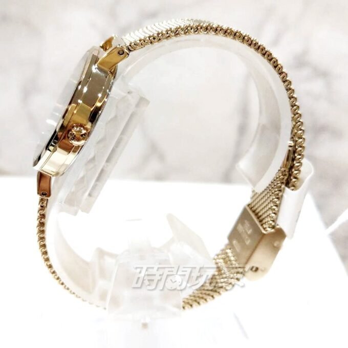 Montre élégante Femme - Casio Sheen - Acier, Calendrier, Verre Saphir, Étanche 50m - Bracelet Maille Doré - Boîtier Doré - 41-45mm - SHE-4540GM-1AUDF