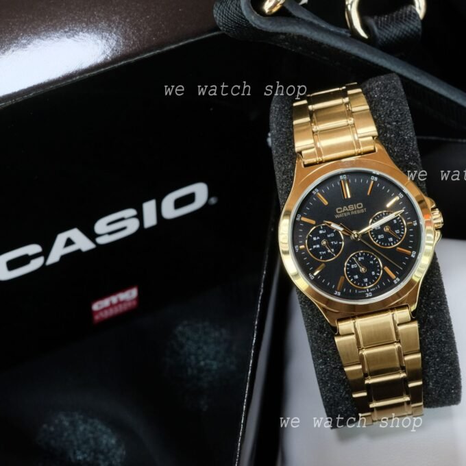 Montre Classique Femme - Casio LTP-V300G-1AUDF - Quartz, Bracelet Acier, Étanche, Affichage Analogique - Or - Référence LTP-V300G-1AUDF