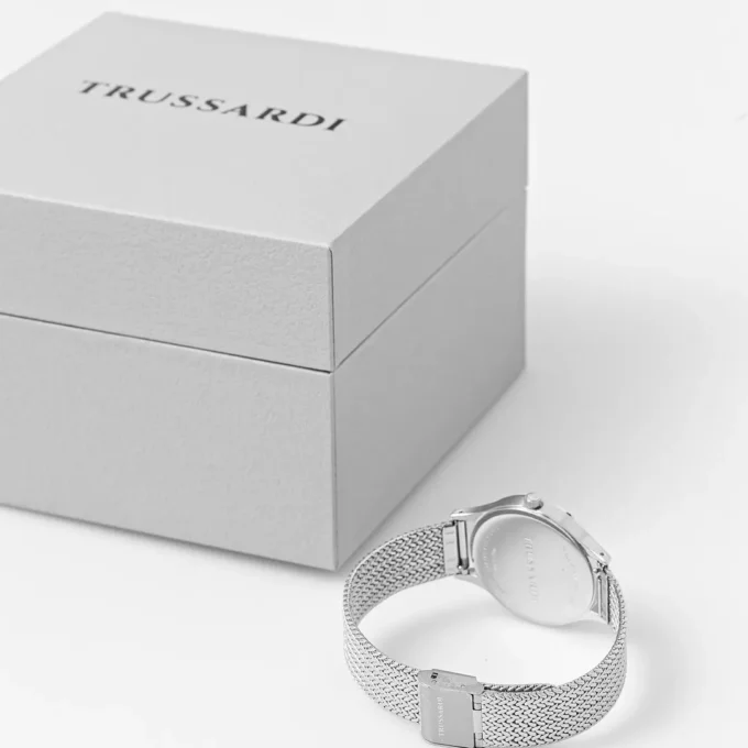 Montre Femme Trussardi T-star 34mm - Acier Argent, Bracelet Métal, Verre Minéral, Etanche 5 ATM, Garantie 2 ans – Réf R2453152515