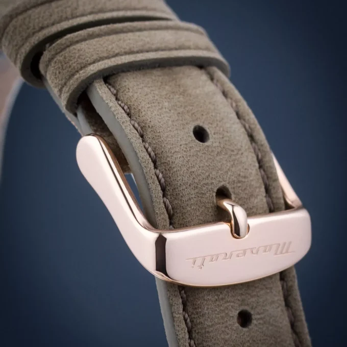 Montre Homme Maserati Epoca R8871633007 - Bracelet en Cuir Véritable - Affichage analogique - Résistant à l'eau