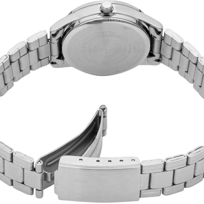 Montre-Bracelet Femme Casio Collection LTP-V005D-7BUDF - Bracelet Gris En Acier Inoxydable - Résistante à l'Eau