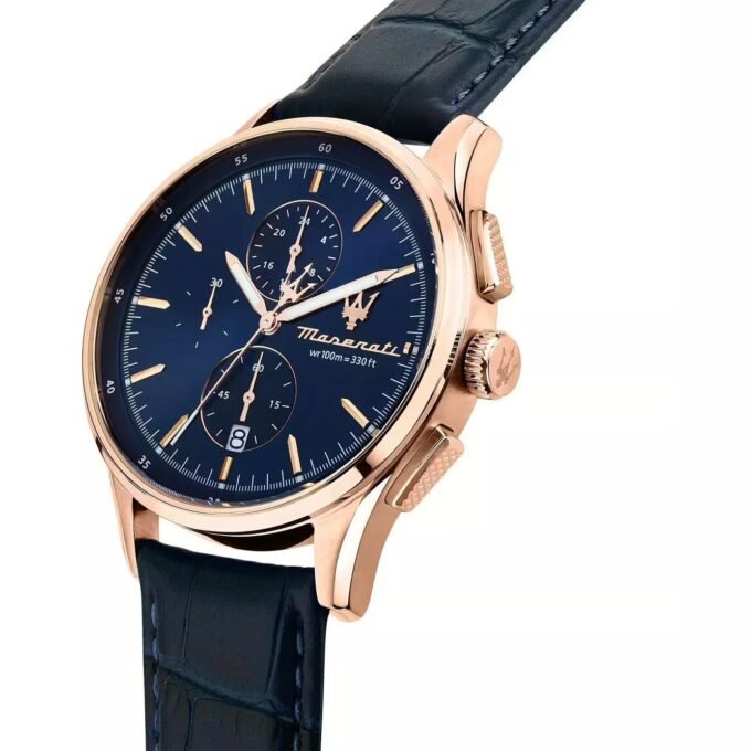 Montre Homme Maserati – R8871624009 – Chronographe Analogique – 42 mm – Bracelet en Cuir – Collection Sorpasso