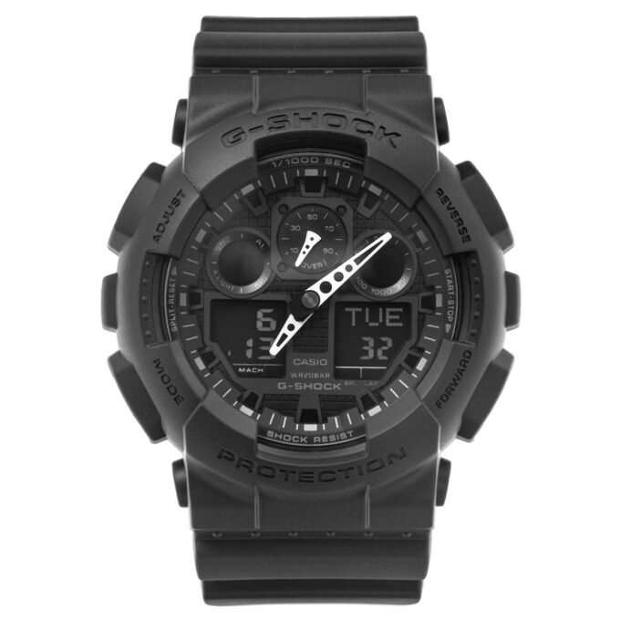 Montre Homme Casio G-Shock -GA-100-1A1DR - Montre Analogique-Numérique - Résistant à l'eau