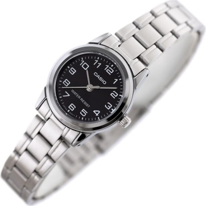 Montre-CASIO-Femme-Bracelet-Gris-En-Acier-Inoxydable-Resistante-a-leau-12-Mois-De-Garantie-LTP-V001D-1BUDF-LTP-V001D-1BUDF