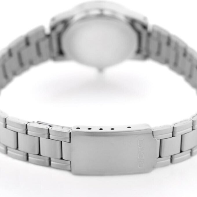 Montre CASIO Femme - Bracelet Gris En Acier Inoxydable - Résistante à l'eau - 12 Mois De Garantie - LTP-V001D-1BUDF