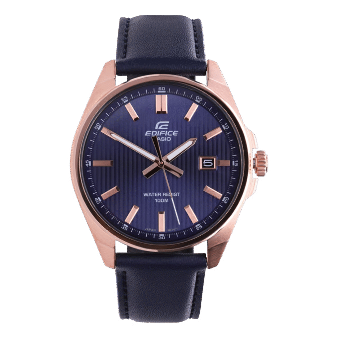 Montre Homme Casio Edifice - EFV-150CL-2AVUDF - Bracelet en Cuir Bleu - Affichage analogique - Résistant à l'eau