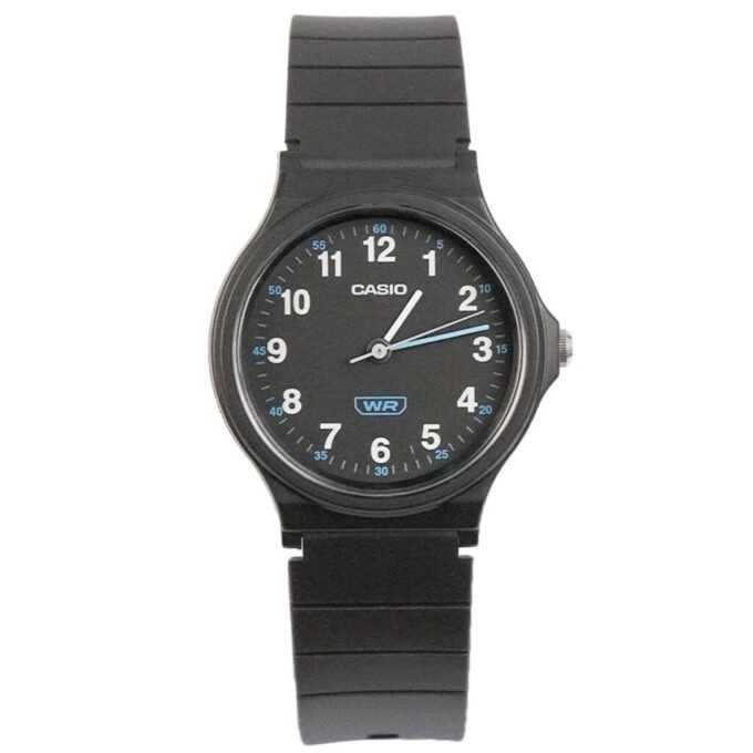 Montre Casio LQ-24B-1BDF - Femme - Analogique, Étanche, Bracelet Résine Bio - Boîtier 36.1 × 31.5 mm - Résine - Noir - Autonomie 3 ans - LQ-24B-1BDF