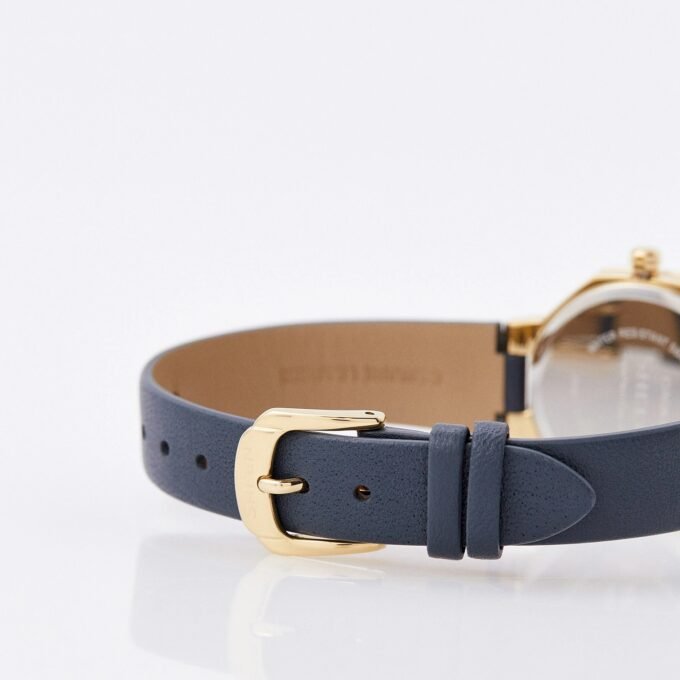 Montre Femme Casio - SHE-4543GL-2AUDF - Bracelet en Cuir Bleu - Affichage analogique - Résistant à l'eau - Verre Saphir