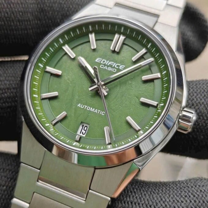 Montre Classique Automatique - EFK - Homme - 100m Résistance Eau, Résistant Magnétique, Verre Saphir, 40h Réserve - Acier Inox - Argent - EFK-100D-3ADR