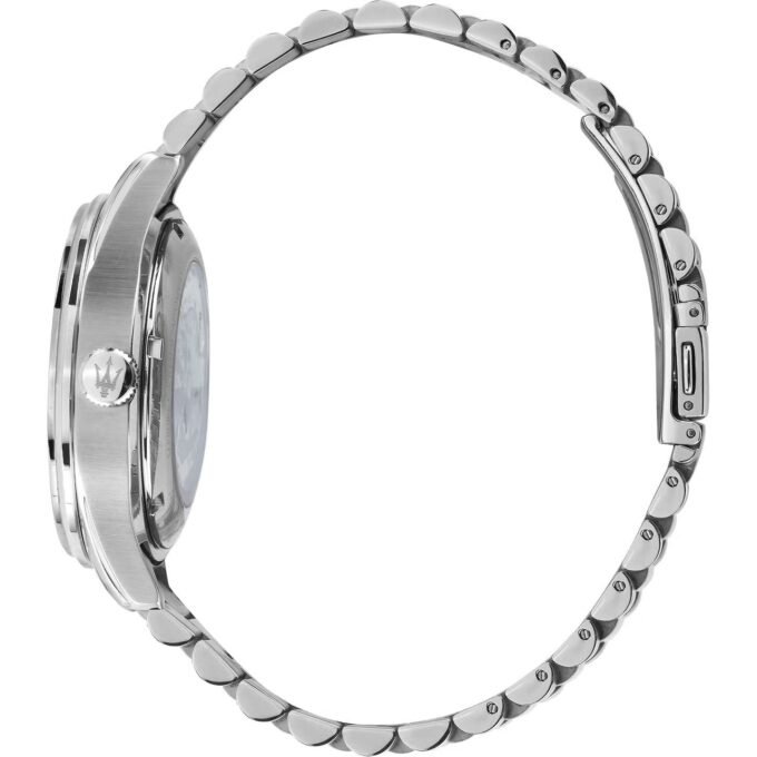 Montre Homme Maserati Sorpasso – R8823124002 – Automatique – Cadran 42 mm Bleu avec Cœur Ouvert – Bracelet Acier Argenté – Boucle Déployante – Verre Minéral – Étanchéité 100 Mètres (10 ATM) – Garantie 2 Ans – Design Sportif et Chic