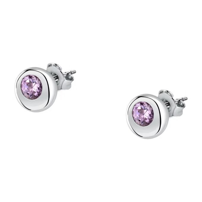 boucles d'oreilles argent femme morellato tesori eterni saxn20 | Élégance et authenticité violet