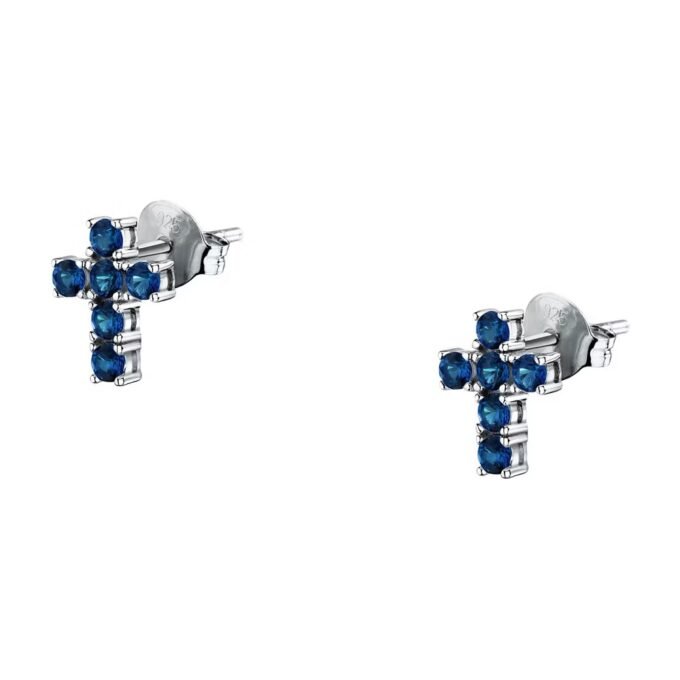 Morellato SAIW219 - Boucles d'Oreilles Précieuses en Argent Recyclé avec Symbole de Croix