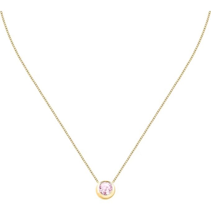 morellato saxn04 collier précieux en argent recyclé et pierre quartz rosa pour femme