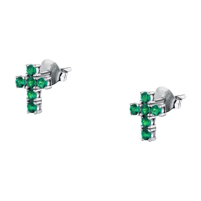 boucles d'oreilles femme morellato tesori saiw218 en argent 925‰ avec zircons cubiques