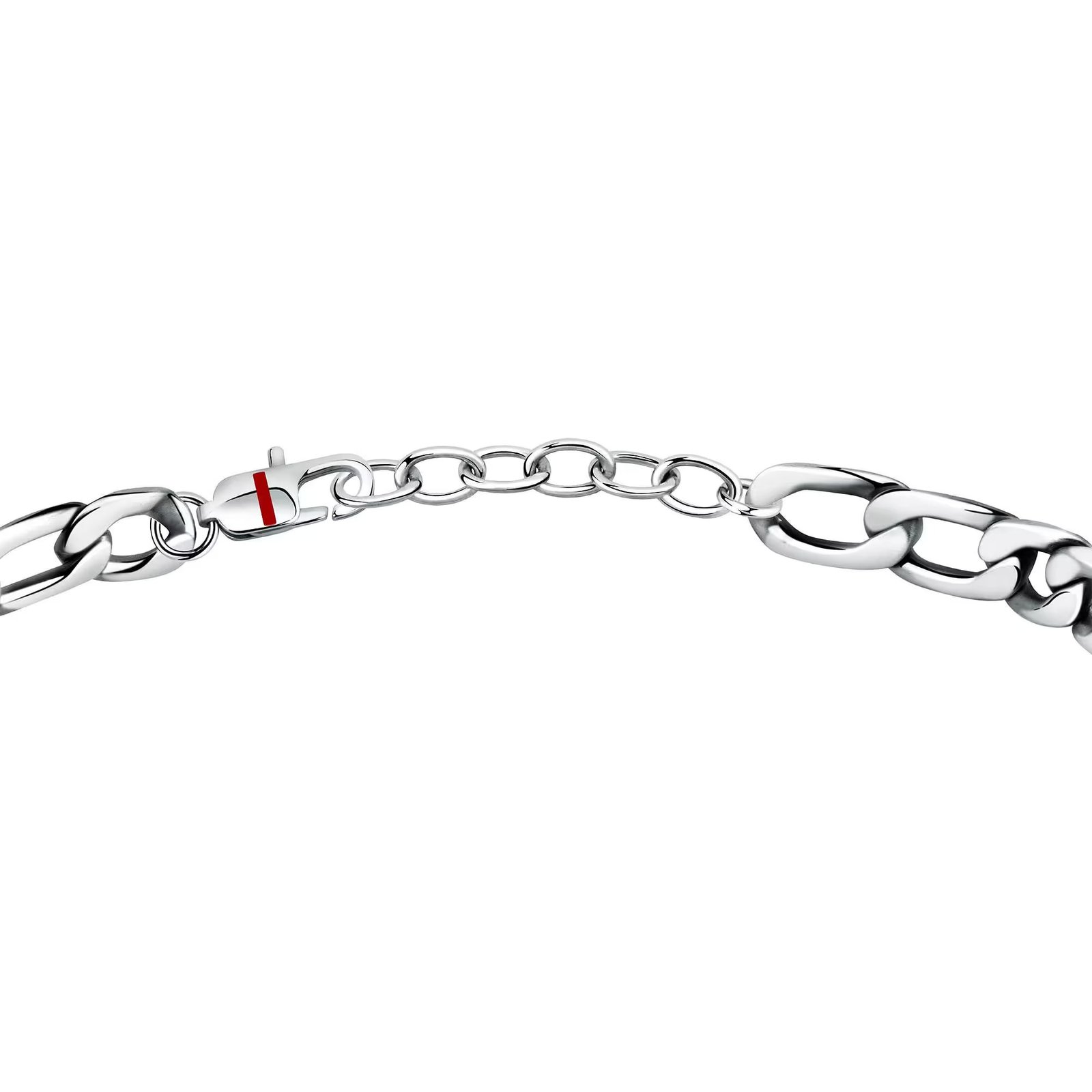 bracelet homme sector saft57 inoxydable avec boucle mousqueton 22 cm en argent
