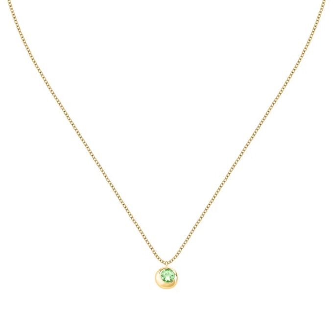 collier morellato tesori Élégance en argent recyclé avec quartz rosé saxn05