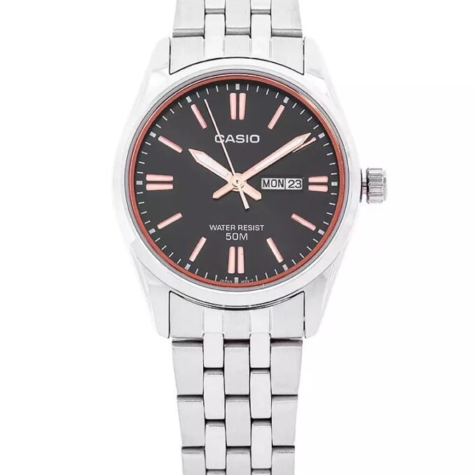 Montre Femme - Casio Collection LTP-1335D-1A2VDF - Quartz Précis, Luminescente, Résistante à l’Eau 5 Bar, Verre Minéral - Acier Inoxydable - Argent - Référence LTP-1335D-1A2VDF