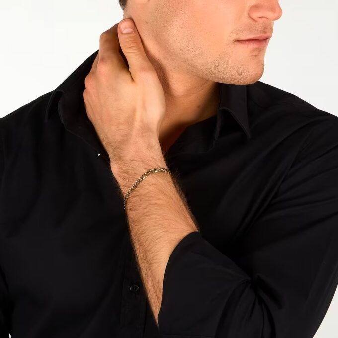 Bracelet Sector - Homme, Femme - Minimaliste, Quotidien, Chaîne - Acier - Doré - SZS154