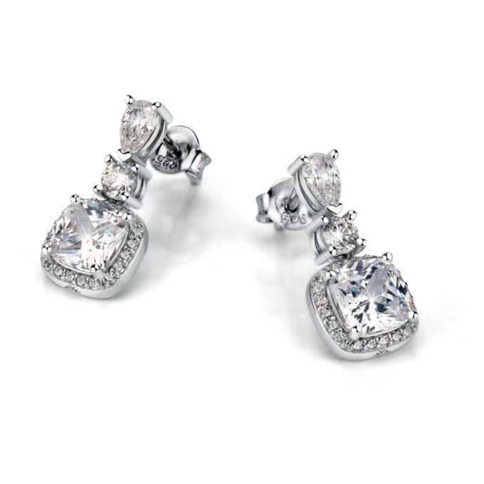 Boucles d’oreilles MORELLATO femme – Élégantes, design italien, acier inoxydable, finition brillante – Bijoux – Argenté – SAIW111