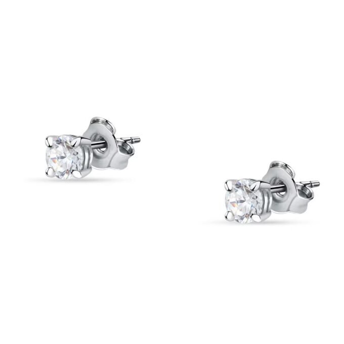 Morellato SAIW157 - Boucles d'Oreilles Précieuses en Argent et Gemmes pour Femme - 4 mm de Diamètre