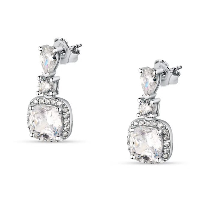 Boucles d’oreilles MORELLATO femme – Élégantes, design italien, acier inoxydable, finition brillante – Bijoux – Argenté – SAIW111