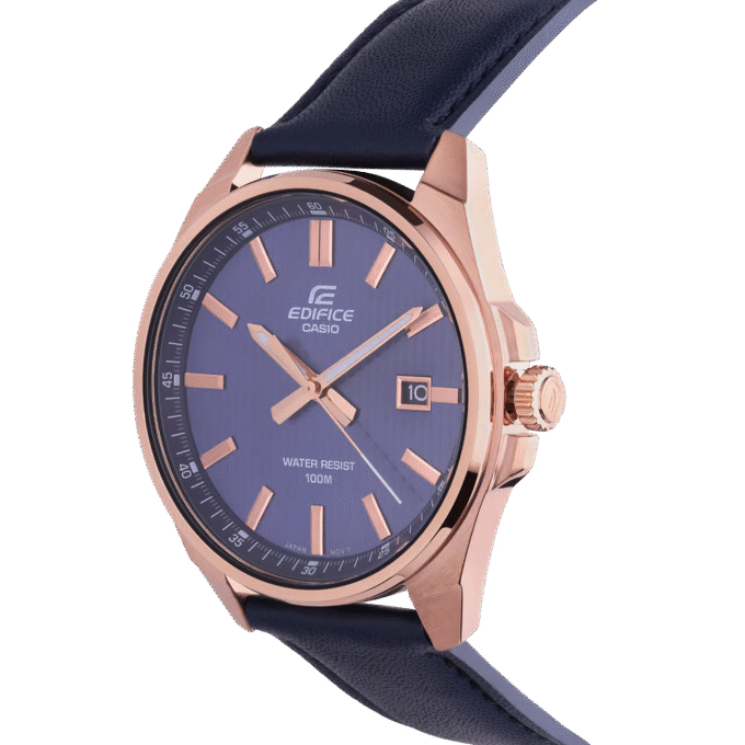 Montre Homme Casio Edifice - EFV-150CL-2AVUDF - Bracelet en Cuir Bleu - Affichage analogique - Résistant à l'eau