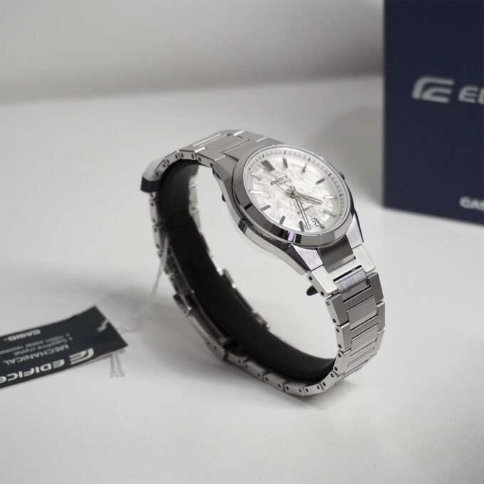 Montre Automatique EFK-100D-7ADR - Classique Homme, Acier Inoxydable, Verre Saphir, Étanche 10 bar - Bracelet Acier - Argent
