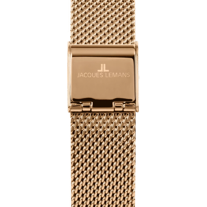 Montre Femme Jacques Lemans 1-2094F – Quartz, Boîtier Or 30 mm, Bracelet Acier Doré, Étanche 5 ATM