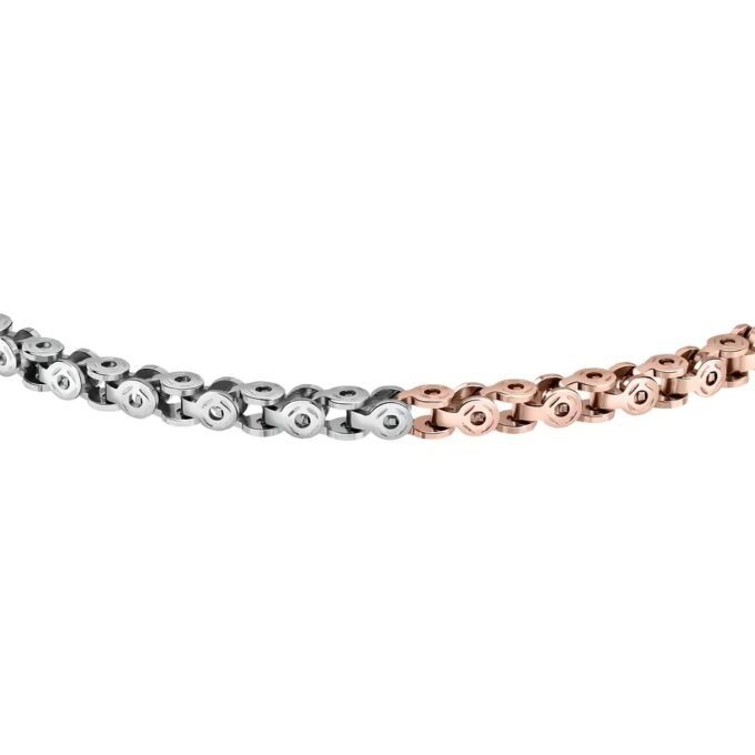 Bracelet Homme SECTOR SZS94 – Bijoux tendance, Acier inoxydable, Fermoir sécurisé, Style moderne – Argenté – Référence SZS94