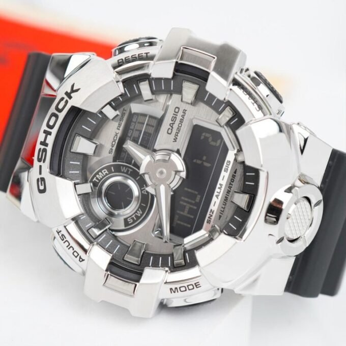 Montre Classique GM-700-1ADR - Résine Bio-sourcée, Résistance 200m, Chronomètre, Alarmes - Bracelet Résine - Noir - GM-700-1ADR