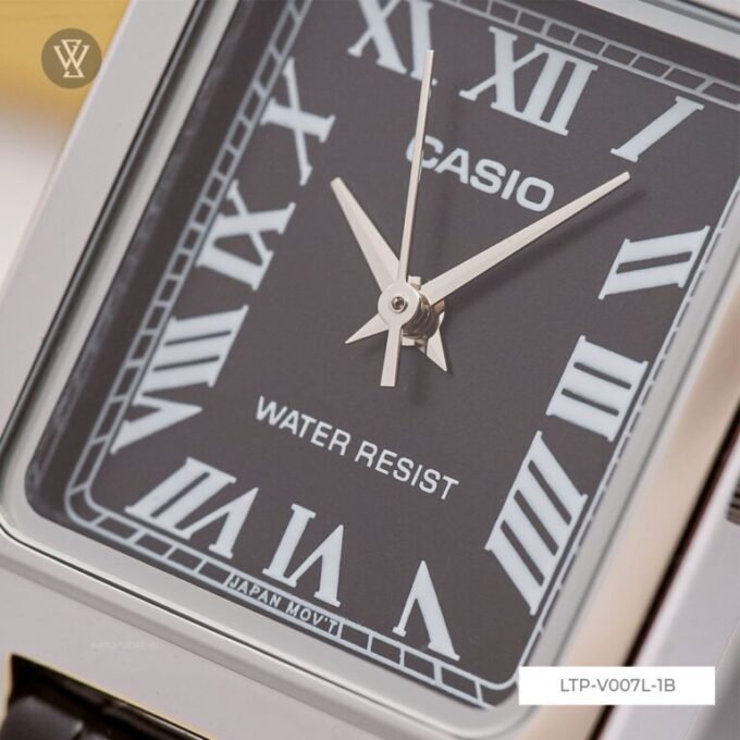Casio Montre Femme LTP-V007L-1BUDF - Bracelet en Cuir - Noir