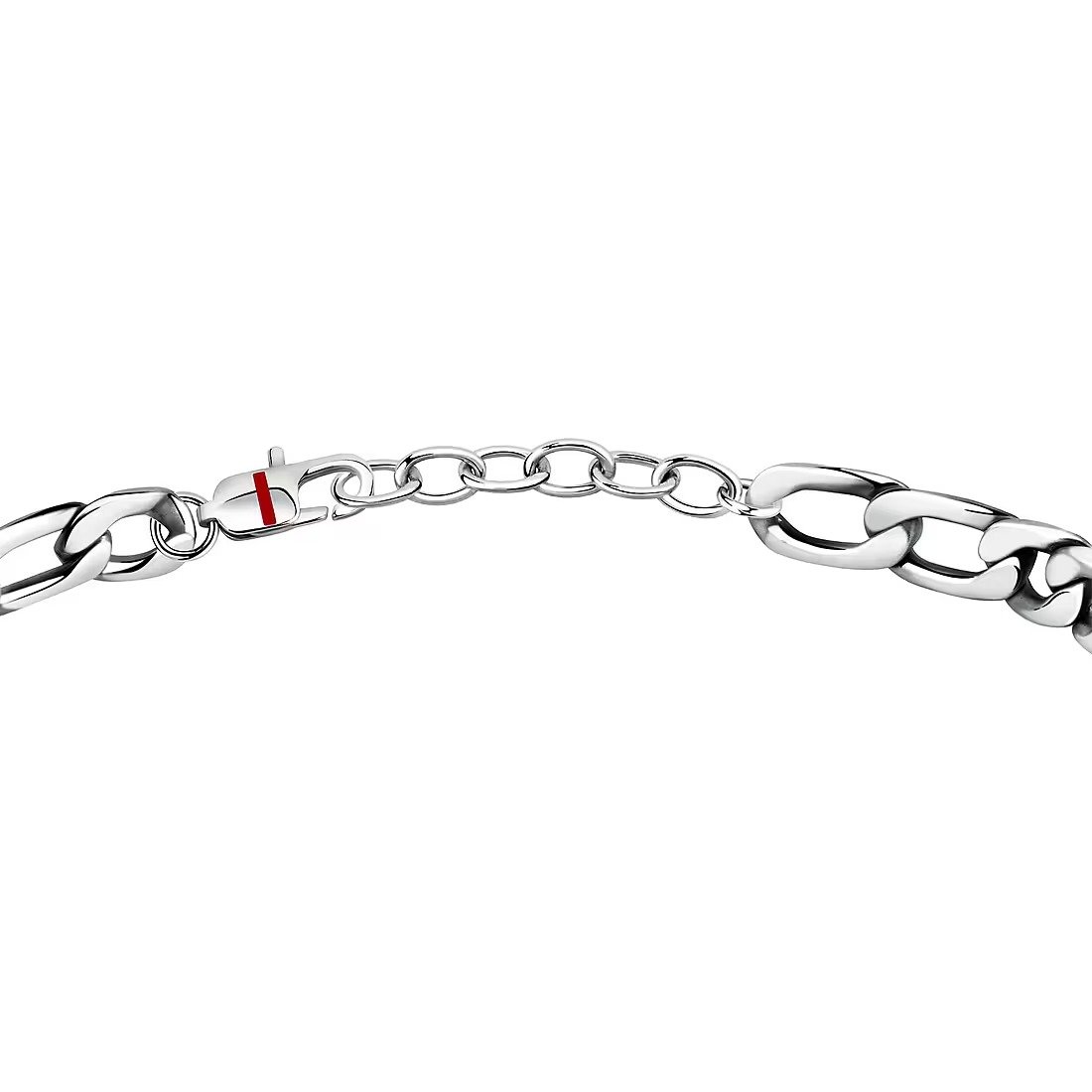 bracelet homme sector saft57 inoxydable avec boucle mousqueton 22 cm en argent