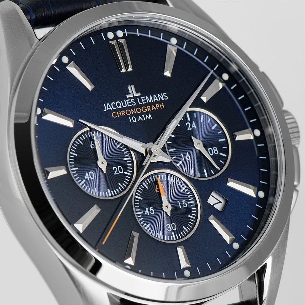 montre-jacques-lemans-chronographe-analogique-pour-hommes-en-acier-inoxydable-avec-bracelet-en-cuir-bleu-et-resistance-a-leau-de-10-atm-verre-saphir-1-1945.1b