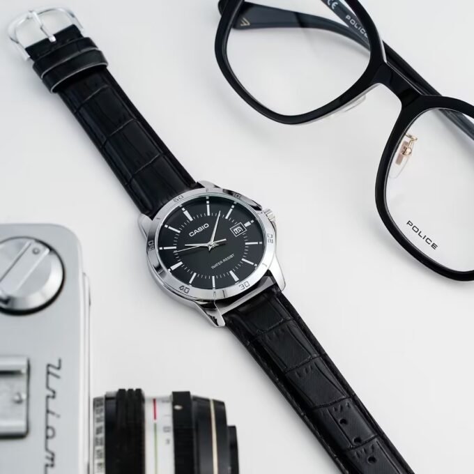 Montre Homme Casio Collection - Bracelet En Cuir - MTP-V004L-1AUDF