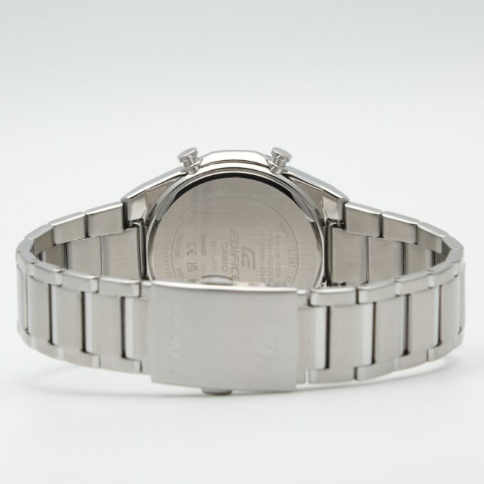 Montre Homme Casio Edifice - Analogique, Numérique - Bracelet en Acier Inoxydable - Cadran Noir, Quartz, 100 m - ECB-S10DB-1ADF