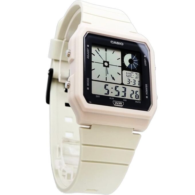Montre Classique - CASIO - LF-20W-8ADF - Design Élégant, Bracelet Résistant, Mouvement Précis - Blanc