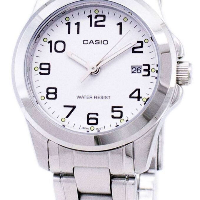 montre femme casio ltp 1215a 7b2df bracelet en acier inoxydable affichage analogique résistant à l'eau