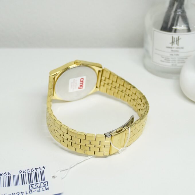 Montre Homme - Casio - Cadran vert, Bracelet acier inoxydable doré, Étanche, Quartz - Acier inoxydable - Doré - MTP-B146G-3AVDF