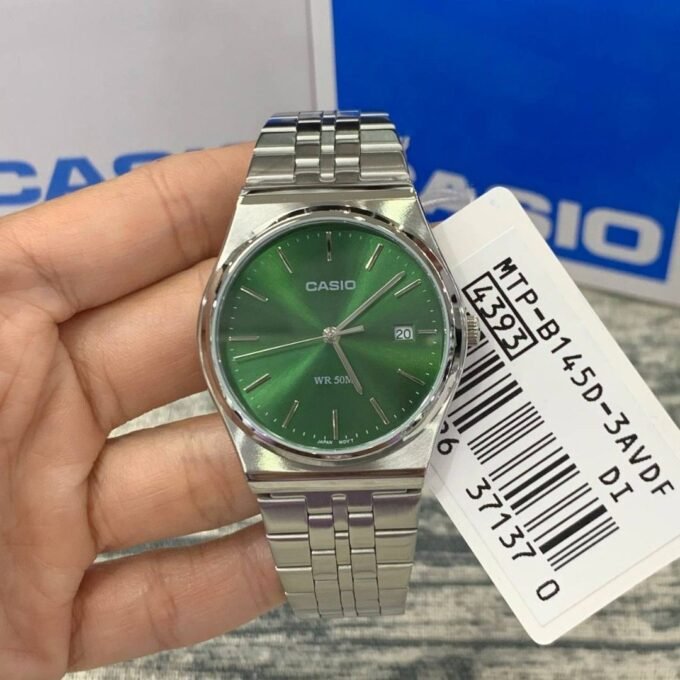 Montre Homme Casio - MTP-B145D-3AVDF - Bracelet en Acier Inoxydable - Affichage analogique - Résistant à l'eau