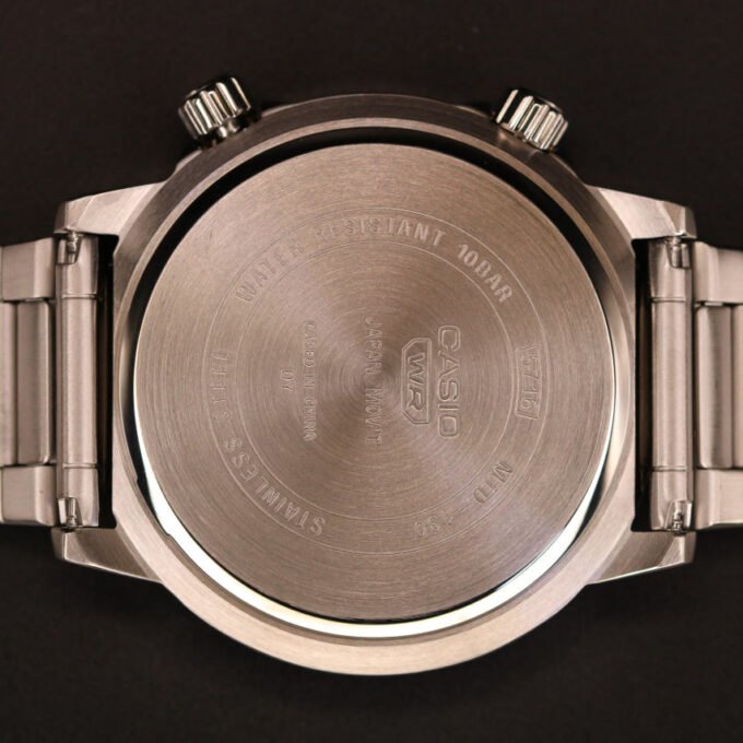 Montre digitale Homme MTD-130D-1A2VDF – Casio – Étanche, Chronographe, Alarme, Acier – Gris – Référence MTD-130D-1A2VDF