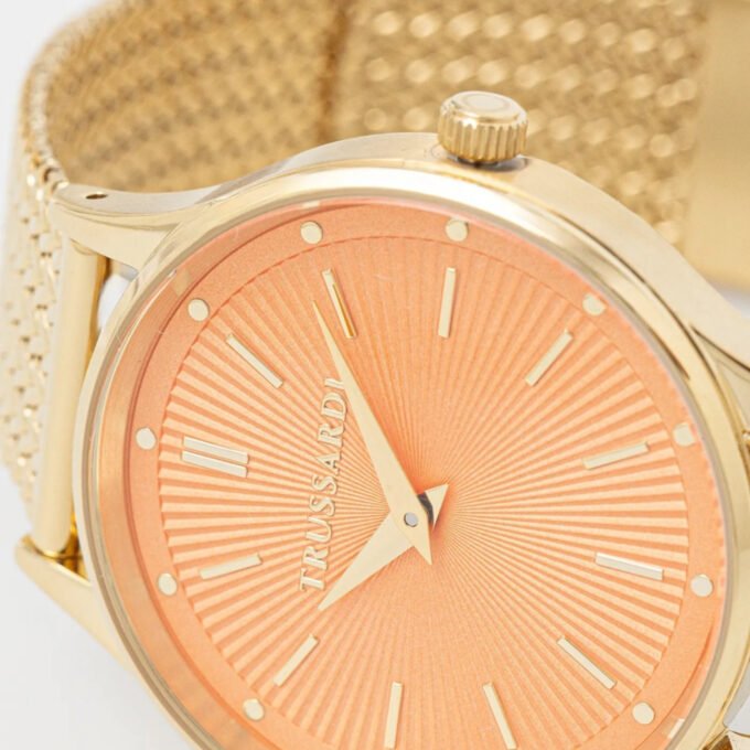 Montre Quartz Femme - Acier, Étanche 5 ATM, Affichage Analogique, Bracelet Acier, Cadran Orange - Réf. R2453152516