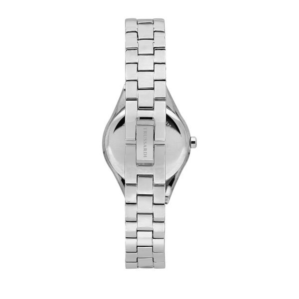 Montre Femme Trussardi Metropolitan, Acier Argenté, Cadran Bleu, 30mm, Etanche 50m, Style Classique – Réf. R2453159505