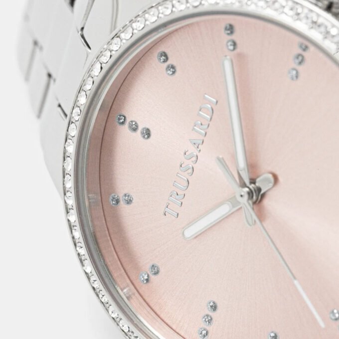 Montre Femme Trussardi T-Essenza 32mm - Acier Argent Quartz Etanche 5ATM - Boucle Déployante - Résistant aux éclaboussures - R2453172505